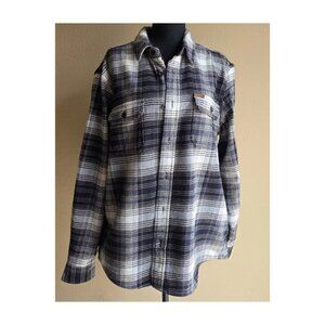 🖤🤍 Orvis Black & White Plaid Flannel Shirt Jacket